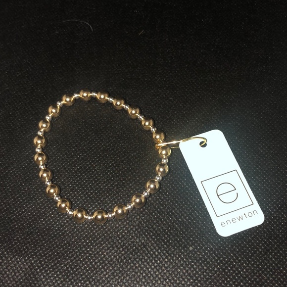 NWT Authentic Enewton Classic Grateful Pattern 6mm Bead Bracelet Mixed M… - Picture 2 of 4